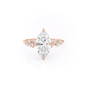 The Mia Set With A 1 Carat Marquise Moissanite