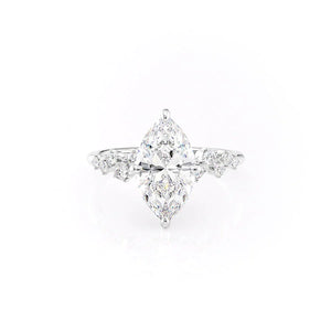 The Mia Set With A 3.5 Carat Marquise Moissanite