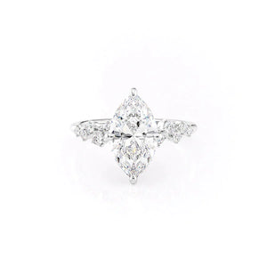 The Mia Set With A 1.5 Carat Marquise Lab Diamond