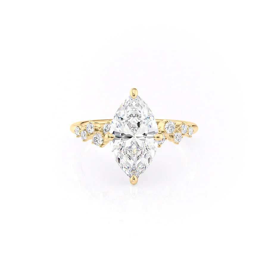 The Mia Set With A 1.5 Carat Marquise Moissanite