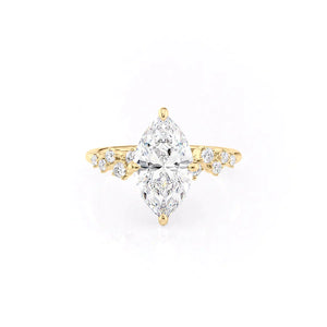 The Mia Set With A 1 Carat Marquise Lab Diamond