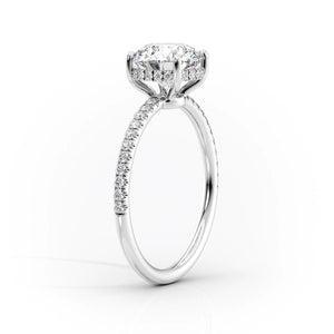 The Low Profile Kamellie Set With A 4 Carat Radiant Moissanite