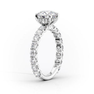 The Adelle Set With A 1.5 Carat Cushion Lab Diamond