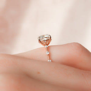 The Penelope Set With A 1 Carat Cushion Moissanite