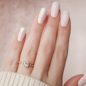 The Penelope Set With A 1 Carat Cushion Moissanite