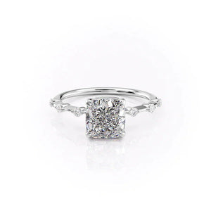 The Penelope Set With A 2 Carat Cushion Moissanite