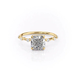 The Penelope Set With A 1.5 Carat Cushion Lab Diamond