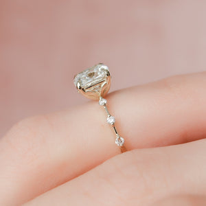 The Penelope Set With A 3 Carat Cushion Moissanite