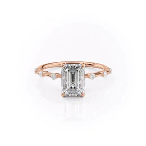 The Penelope Set With A 1 Carat Emerald Lab Diamond