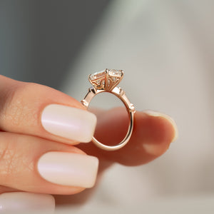 The Penelope Set With A 3 Carat Emerald Moissanite