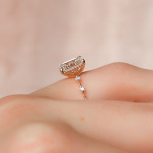 The Penelope Set With A 3 Carat Emerald Moissanite