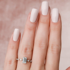 The Penelope Set With A 5 Carat Emerald Moissanite