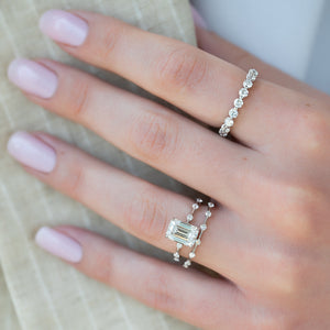 The Penelope Set With A 5 Carat Emerald Moissanite