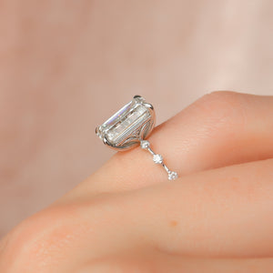 The Penelope Set With A 5 Carat Emerald Moissanite