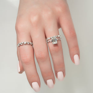 The Penelope Set With A 5 Carat Emerald Moissanite