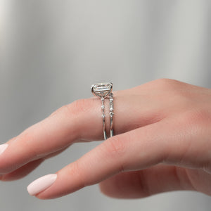 The Penelope Set With A 5 Carat Emerald Moissanite