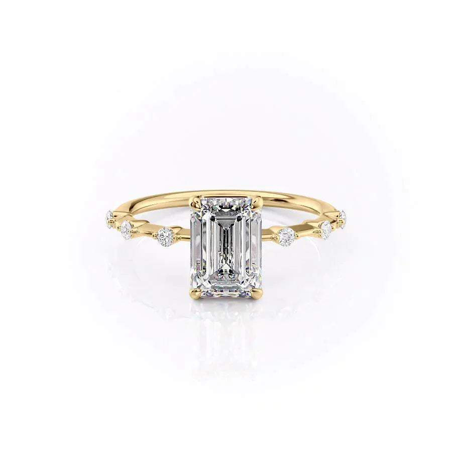 The Penelope Set With A 4 Carat Emerald Moissanite