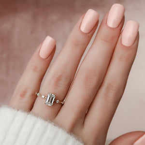 The Penelope Set With A 5 Carat Emerald Moissanite