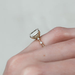 The Penelope Set With A 5 Carat Emerald Moissanite
