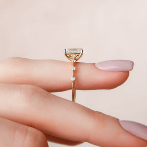 The Penelope Set With A 5 Carat Emerald Moissanite