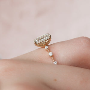 The Penelope Set With A 5 Carat Emerald Moissanite