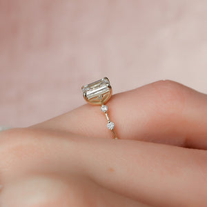 The Penelope Set With A 5 Carat Emerald Moissanite