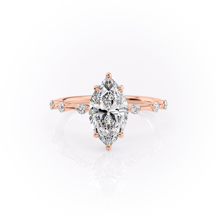 The Penelope Set With A 2 Carat Marquise Moissanite