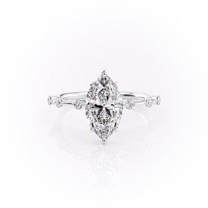The Penelope Set With A 1 Carat Marquise Lab Diamond