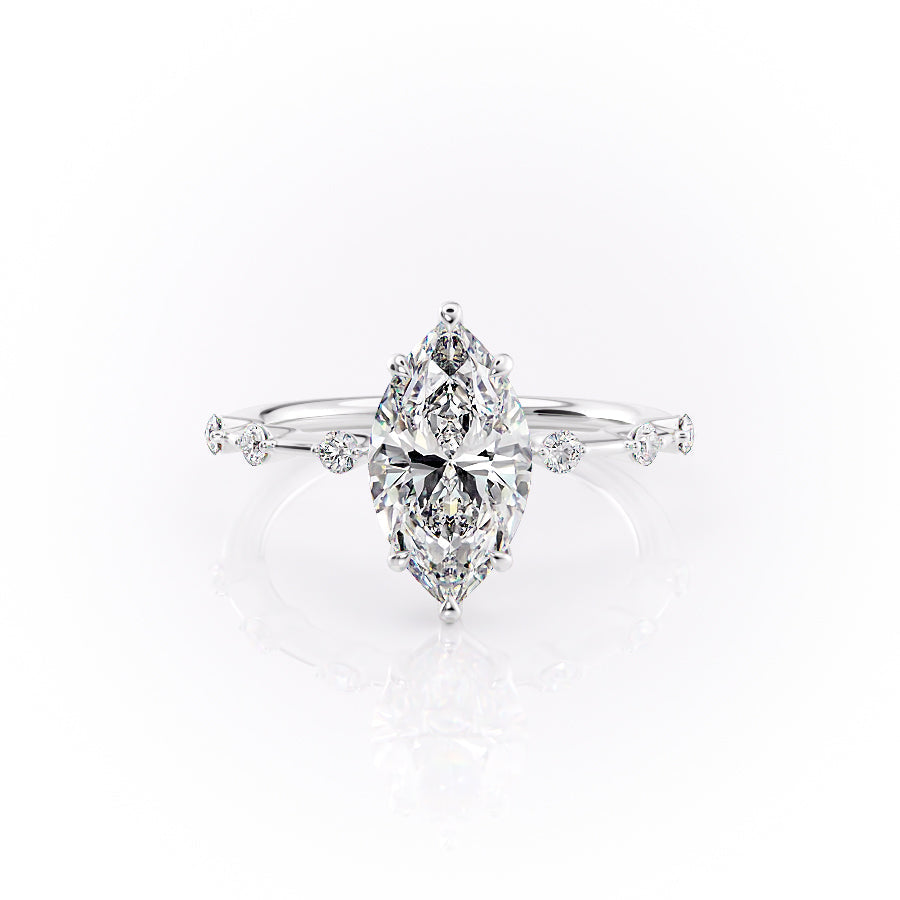 The Penelope Set With A 1 Carat Marquise Moissanite