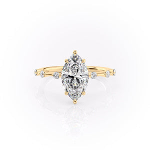 The Penelope Set With A 1 Carat Marquise Lab Diamond