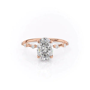 The Penelope Set With A 4 Carat Oval Moissanite