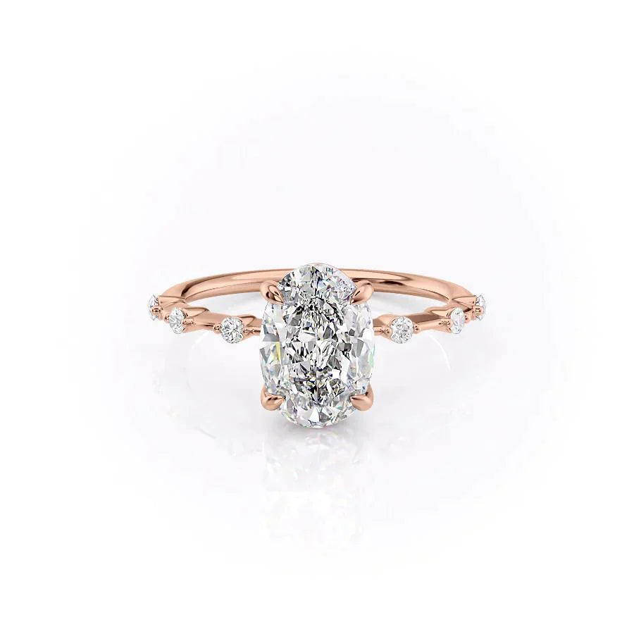 The Penelope Set With A 2.5 Carat Oval Lab Diamond