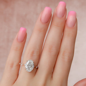 The Penelope Set With A 4 Carat Oval Moissanite
