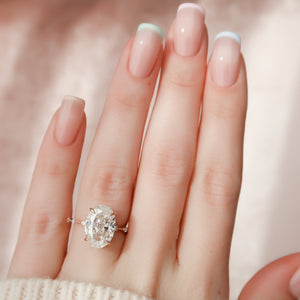 The Penelope Set With A 4 Carat Oval Moissanite