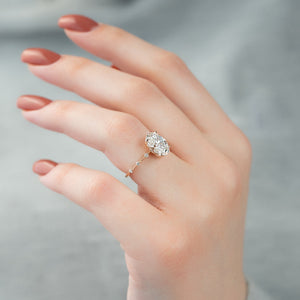 The Penelope Set With A 4 Carat Oval Moissanite