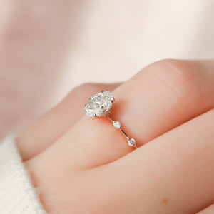 The Penelope Set With A 4 Carat Oval Moissanite