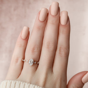 The Penelope Set With A 4 Carat Oval Moissanite