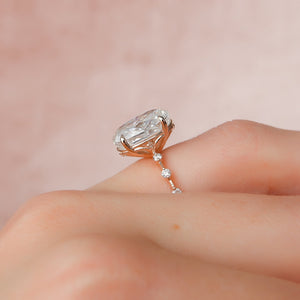 The Penelope Set With A 4 Carat Oval Moissanite