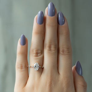 The Penelope Set With A 4 Carat Oval Moissanite