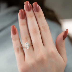 The Penelope Set With A 4 Carat Oval Moissanite