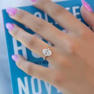 The Penelope Set With A 4 Carat Oval Moissanite
