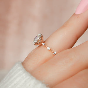 The Penelope Set With A 4 Carat Oval Moissanite