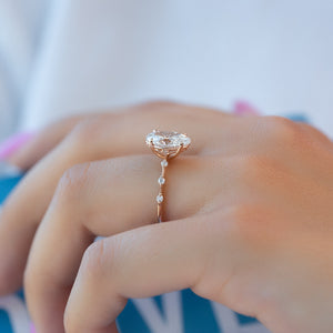 The Penelope Set With A 4 Carat Oval Moissanite