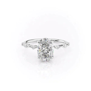 The Penelope Set With A 2 Carat Oval Moissanite