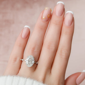 The Penelope Set With A 4 Carat Oval Moissanite