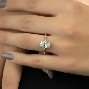 The Penelope Set With A 4 Carat Oval Moissanite