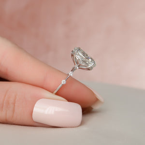 The Penelope Set With A 4 Carat Oval Moissanite