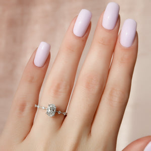 The Penelope Set With A 4 Carat Oval Moissanite