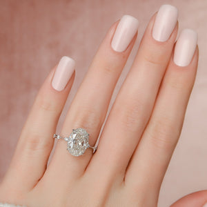 The Penelope Set With A 4 Carat Oval Moissanite