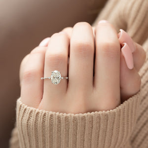 The Penelope Set With A 4 Carat Oval Moissanite